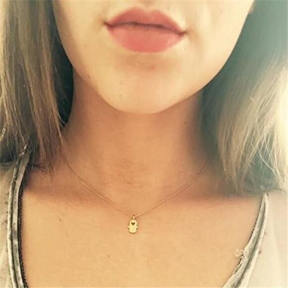 Hamsa Hand Necklace – Symbol of Love, Protection & Fortune - Picture 3 of 5